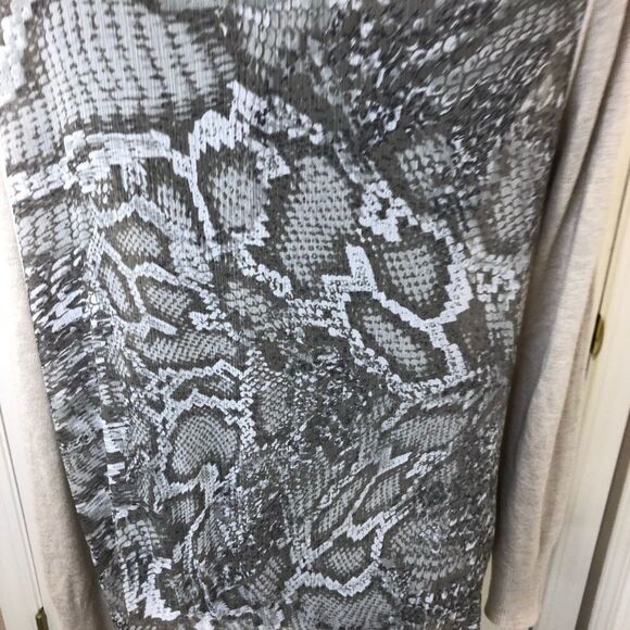 89th & Madison open front cardigan sweater with sheer snake skin print x large - Picture 9 of 9